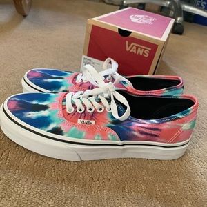 Vans tie dye (Blue, teal, pink white and purple) Brand-new, with box Never worn!
